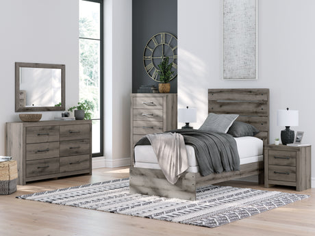 Graystorm Brown Gray Twin Panel Bed from Ashley - Luna Furniture