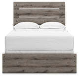 Graystorm Full Panel Bed with Mirrored Dresser, Chest and 2 Nightstands in Brown Gray from Ashley Furniture - Luna Furniture