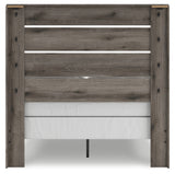 Graystorm Full Panel Bed with Mirrored Dresser, Chest and 2 Nightstands in Brown Gray from Ashley Furniture - Luna Furniture
