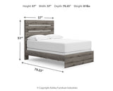 Graystorm Full Panel Bed with Mirrored Dresser, Chest and 2 Nightstands in Brown Gray from Ashley Furniture - Luna Furniture