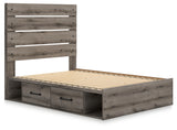 Graystorm Full Panel Bed with Storage with Dresser in Brown Gray from Ashley Furniture - Luna Furniture