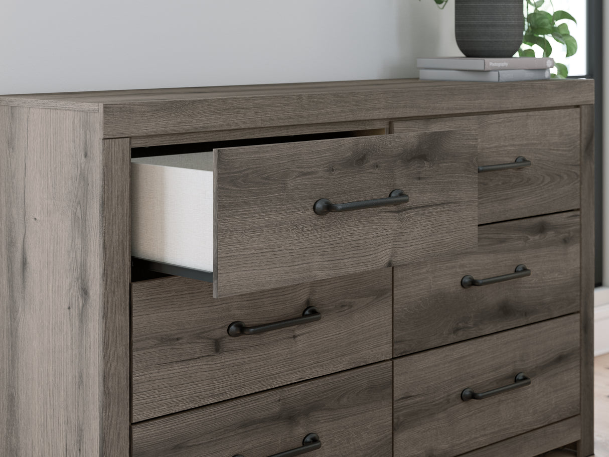 Graystorm Full Panel Bed with Storage with Dresser in Brown Gray from Ashley Furniture - Luna Furniture