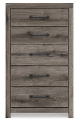 Graystorm Full Panel Bed with Storage with Mirrored Dresser, Chest and 2 Nightstands in Brown Gray from Ashley Furniture - Luna Furniture