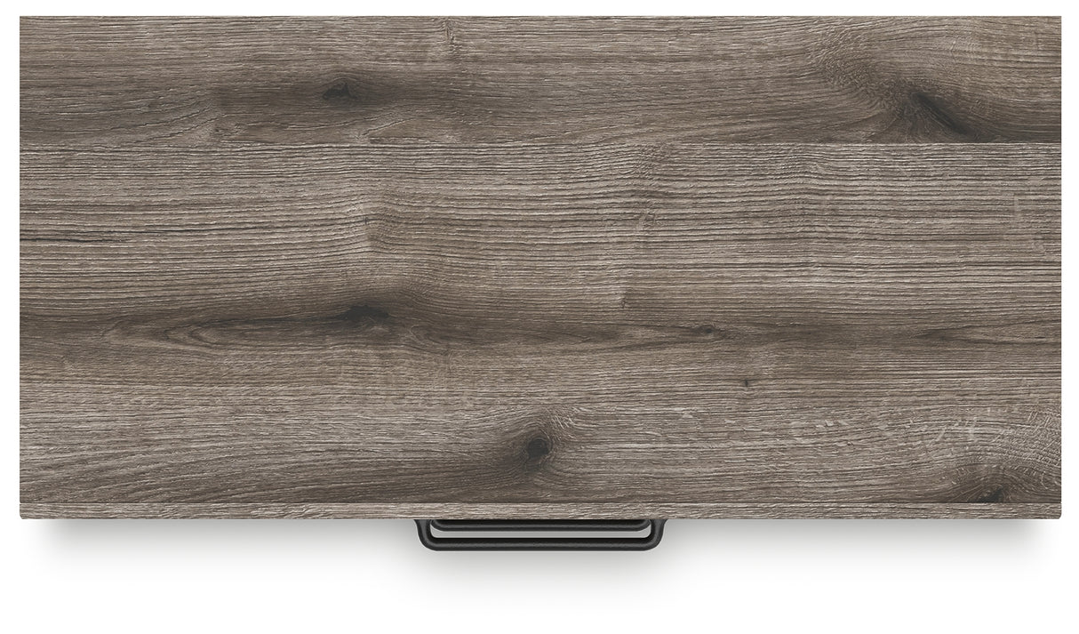 Graystorm Full Panel Bed with Storage with Mirrored Dresser, Chest and 2 Nightstands in Brown Gray from Ashley Furniture - Luna Furniture