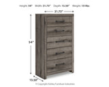 Graystorm Full Panel Bed with Storage with Mirrored Dresser, Chest and 2 Nightstands in Brown Gray from Ashley Furniture - Luna Furniture