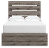 Graystorm Full Panel Bed with Storage with Mirrored Dresser, Chest and Nightstand in Brown Gray from Ashley Furniture - Luna Furniture
