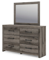 Graystorm Full Panel Bed with Storage with Mirrored Dresser, Chest and Nightstand in Brown Gray from Ashley Furniture - Luna Furniture