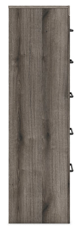 Graystorm Full Panel Bed with Storage with Mirrored Dresser, Chest and Nightstand in Brown Gray from Ashley Furniture - Luna Furniture