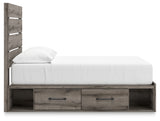 Graystorm Full Panel Bed with Storage with Mirrored Dresser in Brown Gray from Ashley Furniture - Luna Furniture