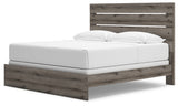 Graystorm King Panel Bed with Mirrored Dresser and Nightstand in Brown Gray from Ashley - Luna Furniture