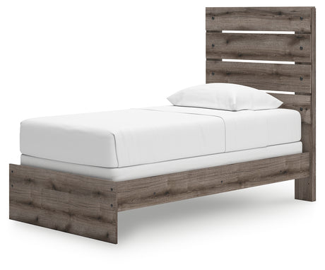 Graystorm Twin Panel Bed with Dresser and Nightstand in Brown Gray from Ashley - Luna Furniture