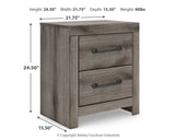 Graystorm Twin Panel Bed with Mirrored Dresser and 2 Nightstands in Brown Gray from Ashley - Luna Furniture