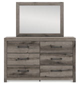 Graystorm Twin Panel Bed with Storage with Mirrored Dresser, Chest and 2 Nightstands in Brown Gray from Ashley - Luna Furniture