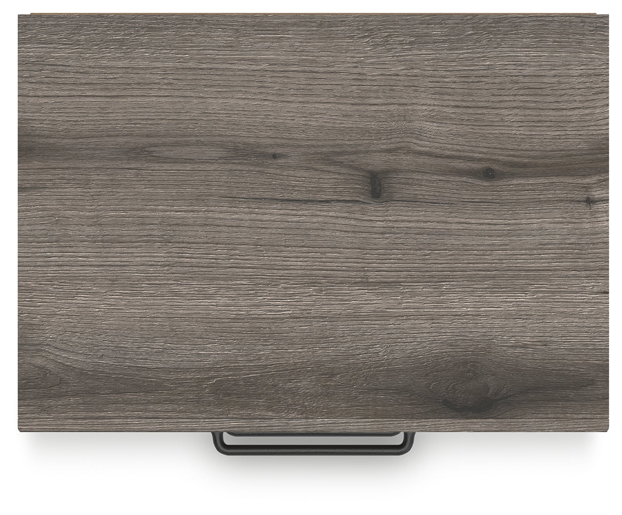Graystorm Twin Panel Bed with Storage with Mirrored Dresser, Chest and Nightstand in Brown Gray from Ashley Furniture - Luna Furniture