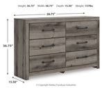 Graystorm Twin Panel Storage Bed with Dresser in Brown Gray from Ashley - Luna Furniture