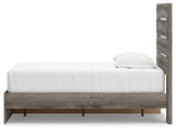 Graystorm Twin Panel Storage Bed with Mirrored Dresser in Brown Gray from Ashley Furniture - Luna Furniture