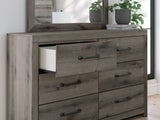 Graystorm Twin Panel Storage Bed with Mirrored Dresser in Brown Gray from Ashley Furniture - Luna Furniture