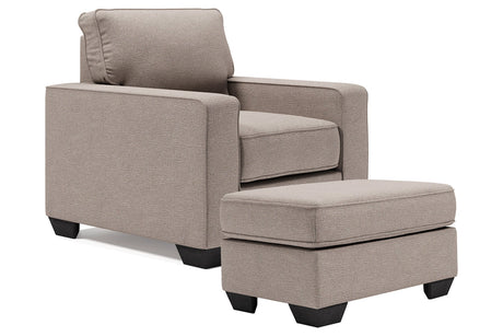 Greaves Stone Chair and Ottoman from Ashley - Luna Furniture