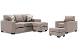 Greaves Stone Sofa Chaise, Chair, and Ottoman from Ashley - Luna Furniture