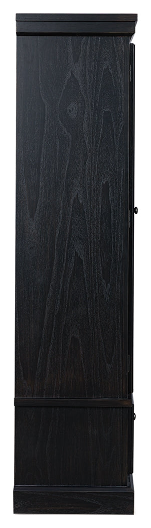 Greddinton Black/Brown Curio from Ashley - Luna Furniture