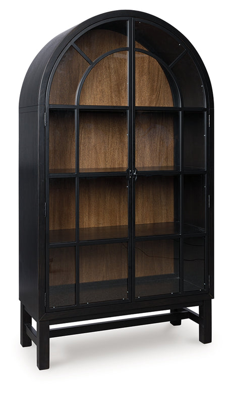 Greddinton Black/Brown Display Cabinet from Ashley - Luna Furniture