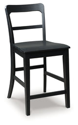 Greddinton Black Counter Height Barstool, Set of 2 from Ashley Furniture - Luna Furniture