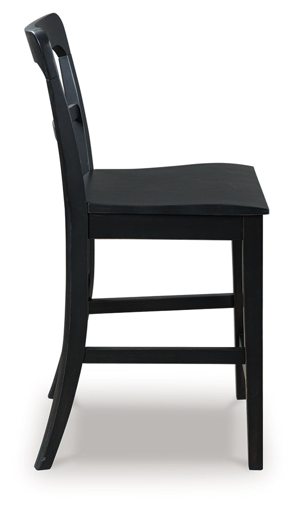 Greddinton Black Counter Height Barstool, Set of 2 from Ashley Furniture - Luna Furniture
