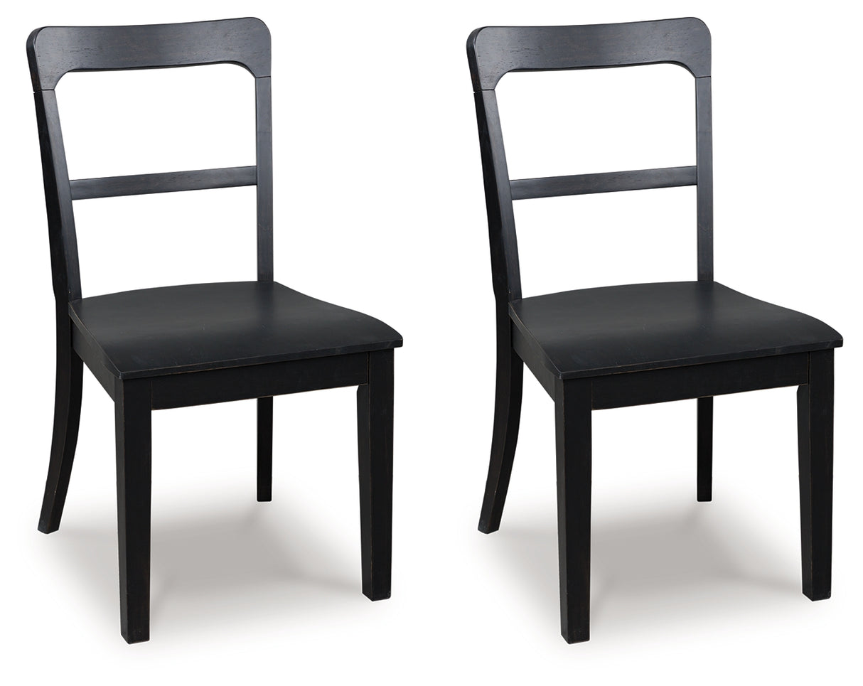 Greddinton Black Dining Chair, Set of 2 from Ashley Furniture - Luna Furniture