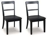 Greddinton Black Dining Chair, Set of 2 from Ashley Furniture - Luna Furniture