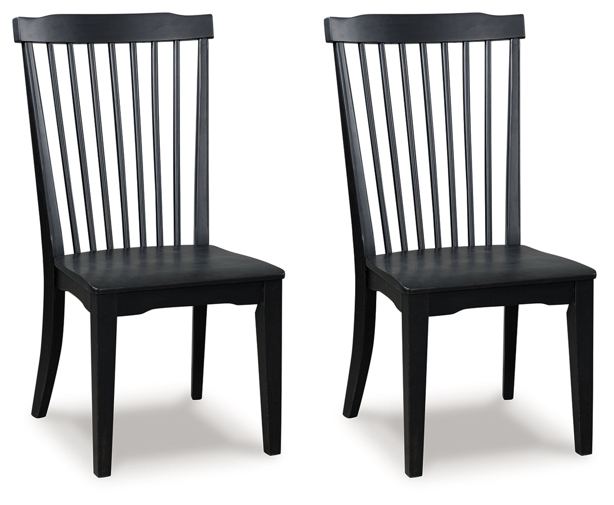 Greddinton Black Dining Chair, Set of 2 from Ashley Furniture - Luna Furniture