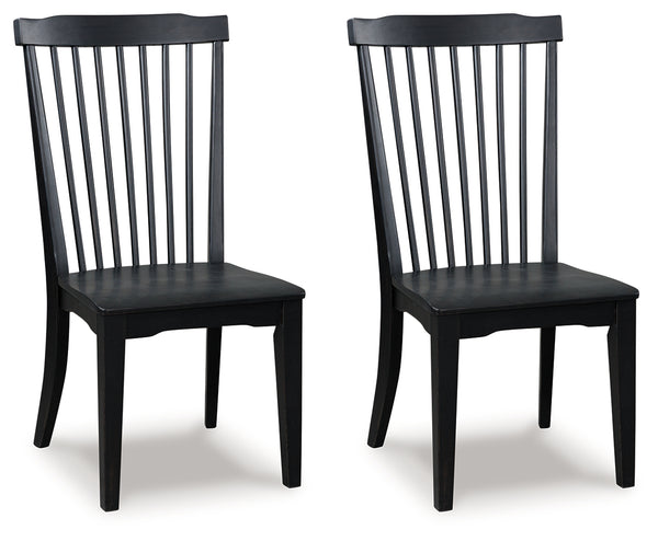 Greddinton Black Dining Chair, Set of 2
