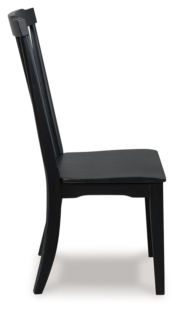 Greddinton Black Dining Chair, Set of 2 from Ashley Furniture - Luna Furniture