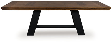 Greddinton Brown/Black Dining Extension Table from Ashley - Luna Furniture