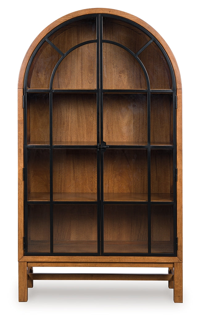 Greddinton Brown/Black Display Cabinet from Ashley - Luna Furniture