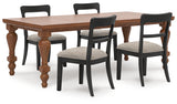 Greddinton Dining Table and 4 Chairs in Brown from Ashley - Luna Furniture