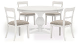 Greddinton Dining Table and 4 Chairs in White from Ashley - Luna Furniture