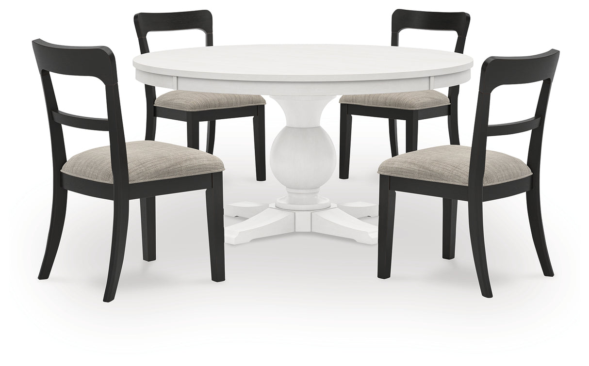Greddinton Dining Table and 4 Chairs in White from Ashley - Luna Furniture