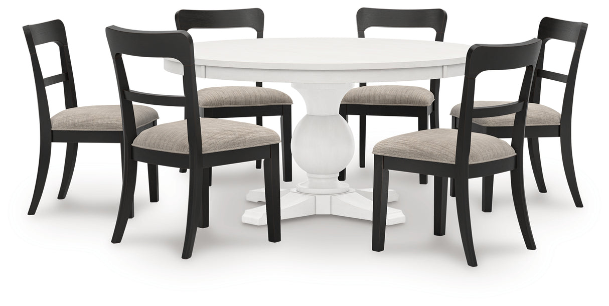 Greddinton Dining Table and 6 Chairs in White from Ashley - Luna Furniture
