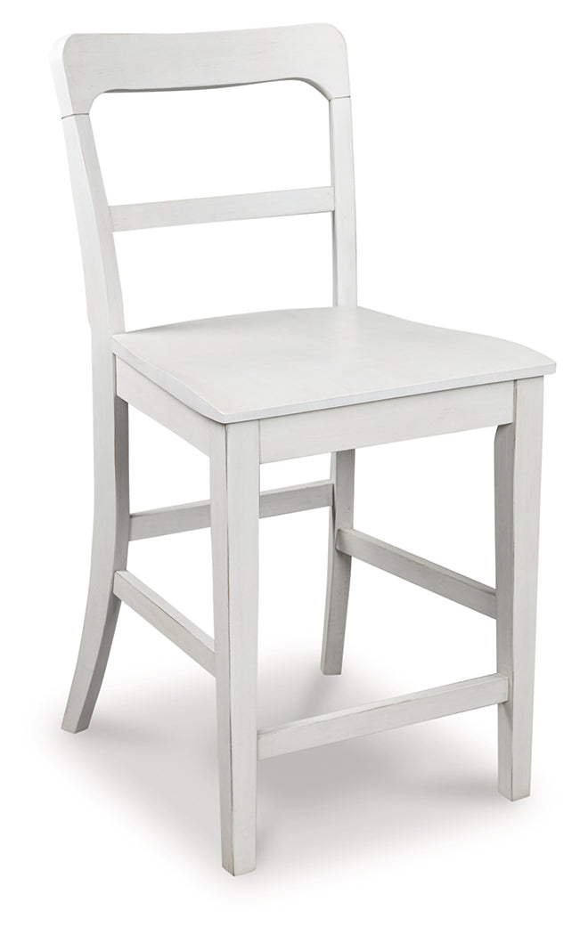 Greddinton White Counter Height Barstool, Set of 2 from Ashley - Luna Furniture
