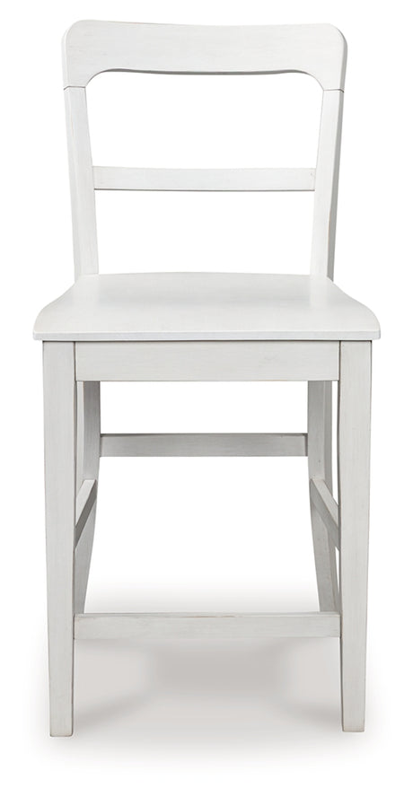 Greddinton White Counter Height Barstool, Set of 2 from Ashley - Luna Furniture