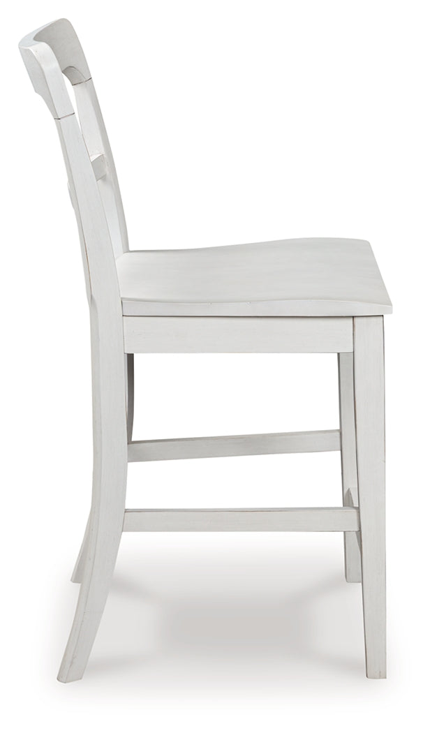 Greddinton White Counter Height Barstool, Set of 2 from Ashley - Luna Furniture