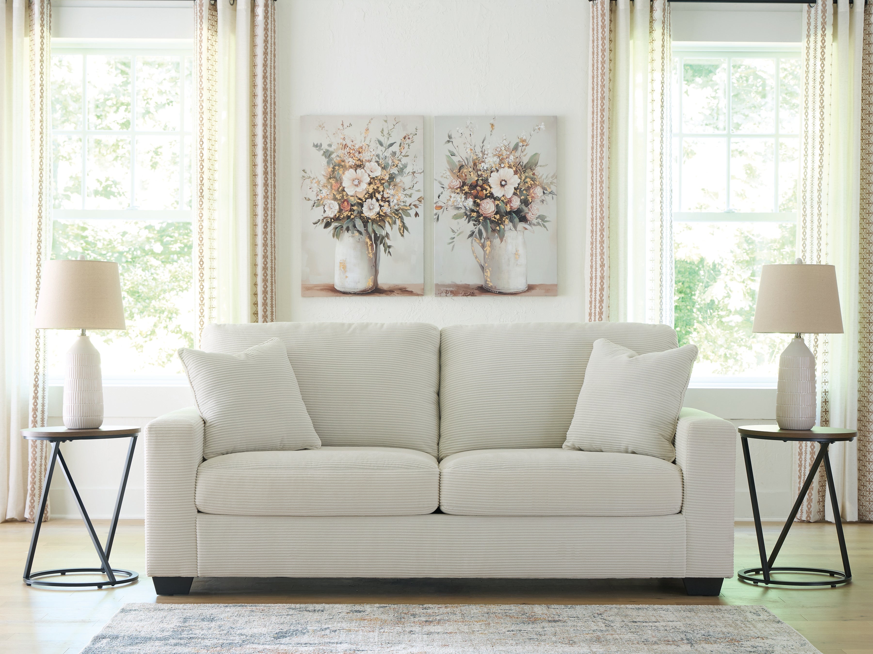 Greenbriar Amesley Ivory Sofa – Luna Furniture