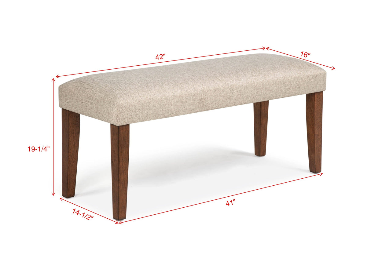 Gregory Beige/Brown Dining Bench from Crown Mark - Luna Furniture