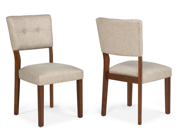 Gregory Beige/Brown Dining Side Chair, Set of 2