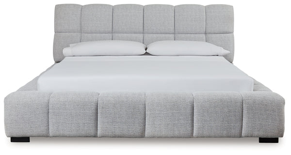 Grendusk Light Gray California King Upholstered Bed