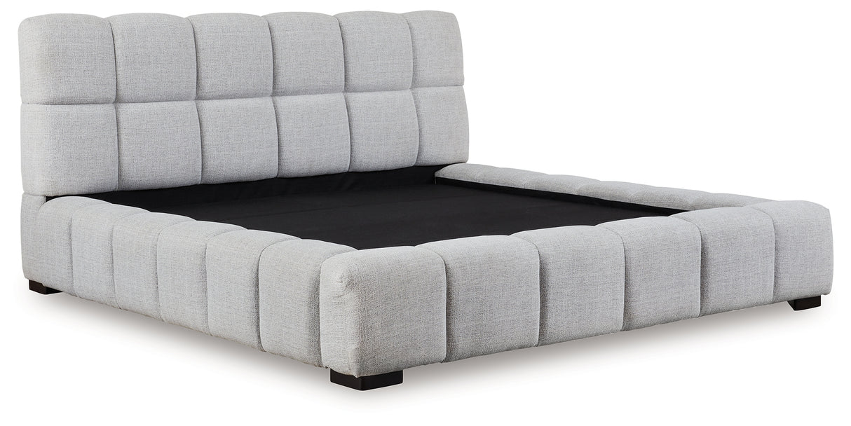 Grendusk Light Gray King Upholstered Bed from Ashley Furniture - Luna Furniture