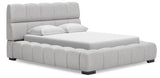 Grendusk Light Gray Queen Upholstered Bed from Ashley - Luna Furniture