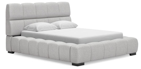 Grendusk Light Gray Queen Upholstered Bed from Ashley - Luna Furniture