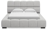 Grendusk Light Gray Queen Upholstered Bed from Ashley - Luna Furniture