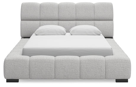 Grendusk Light Gray Queen Upholstered Bed from Ashley - Luna Furniture